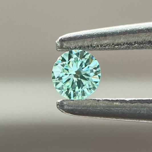 0.04ct 天然発色ブルーイッシュグリーンダイヤモンド ルース