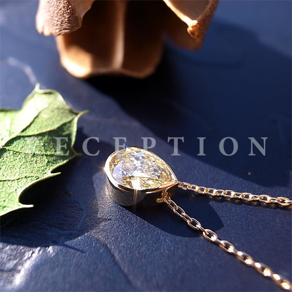 天然イエローダイヤモンド Fancy Yellow 0.495ct K18YGネックレス|Gallery 020