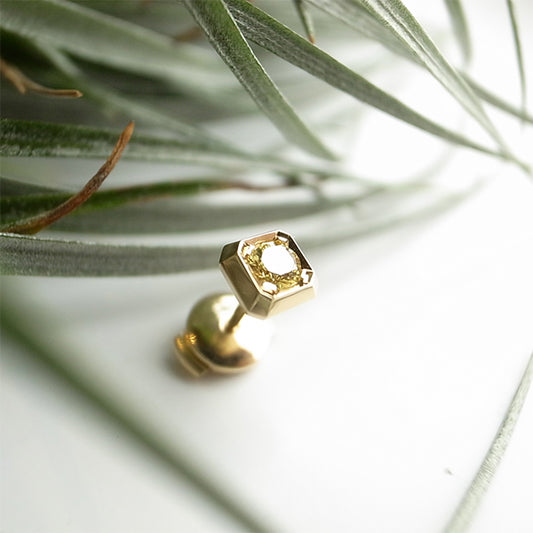 Natural Yellow Diamond K18YG Earrings | Gallery 439