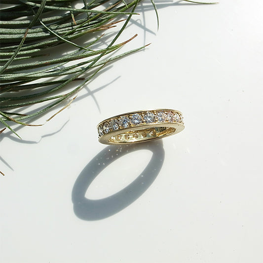 合計1.5ct 天然ダイヤモンド K18YGフルエタニティリング|Gallery 549