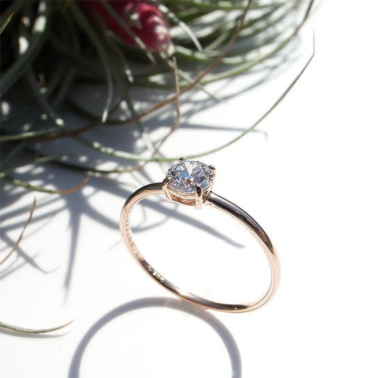D Color Flawless (FL) 3EX H&C Natural Diamond K18PG Engagement Ring|Gallery 574