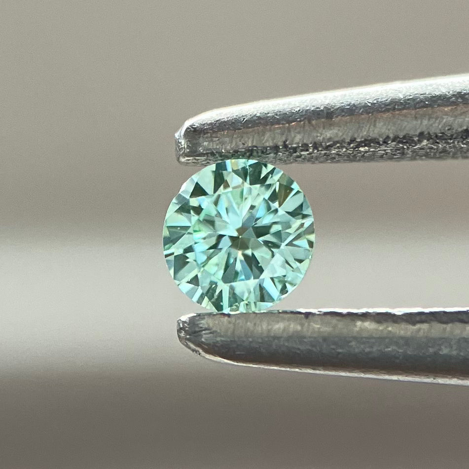 0.04ct natural color Fancy Bluish Green loose diamond