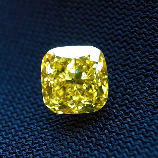 大颗粒1.046克拉天然浓彩黄钻（Fancy Intense Yellow）天然小粒黄钻戒指｜Gallery 569