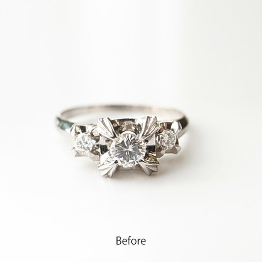 Diamond K18YG Remake Ring and Earrings｜Gallery 405