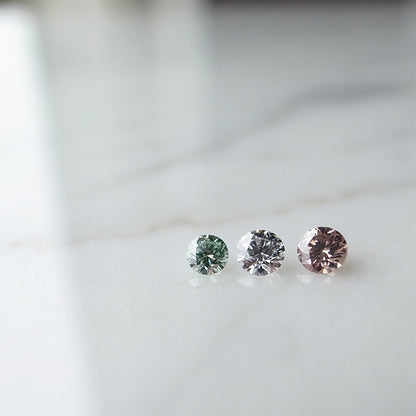 天然ブルーダイヤモンド Fancy Green Blue・天然ピンクダイヤモンド 2石ルース｜Gallery 522
