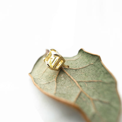 天然イエローダイヤモンド Fancy Vivid Yellow 0.352ct VS2 K18YGピアス｜Gallery 640