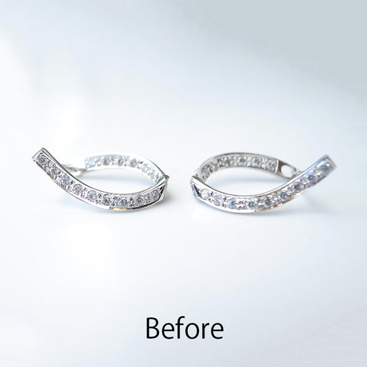 Diamond Platinum Remake Pierced Earrings | Gallery 565
