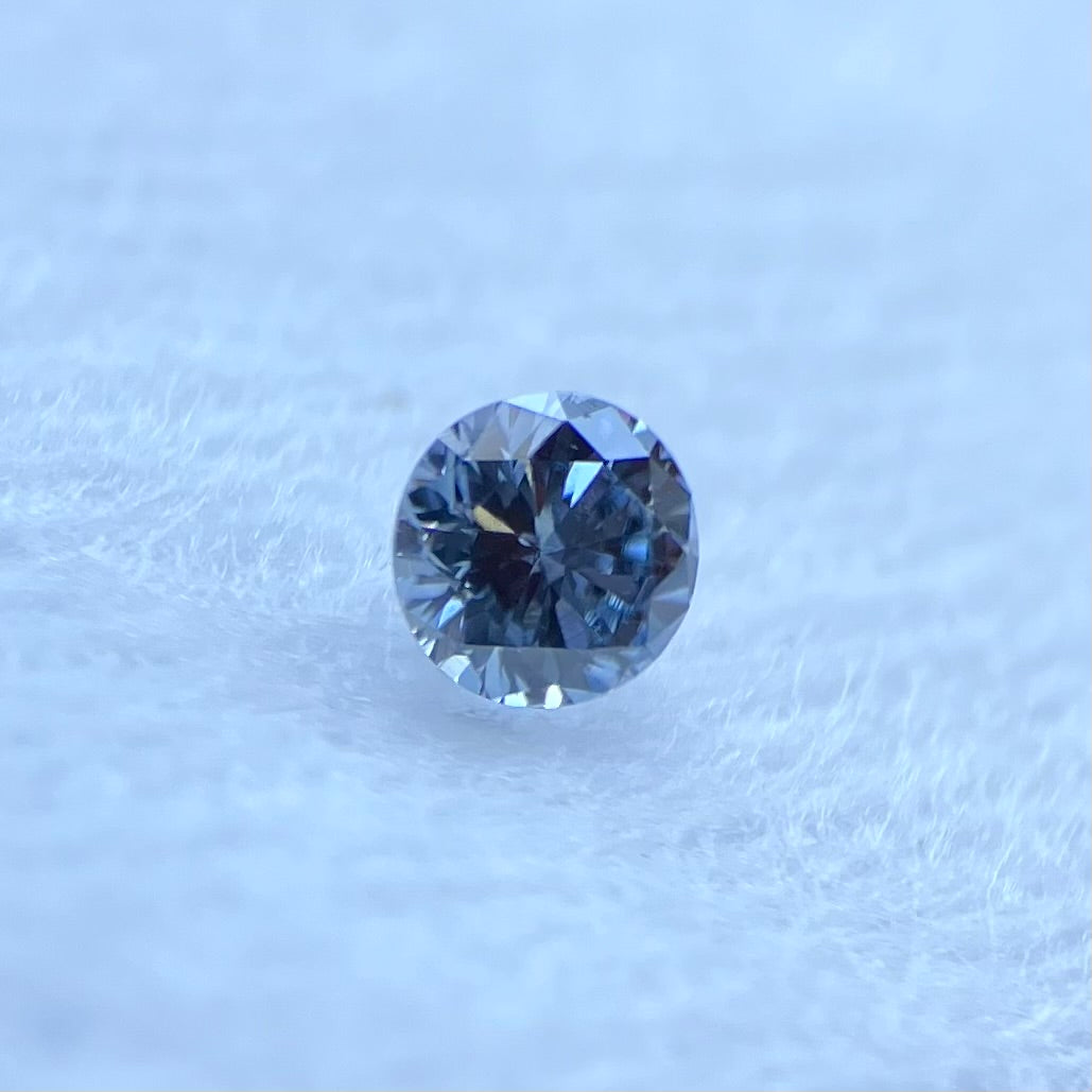 天然ブルーダイヤモンド Fancy Intense Blue ラウンドブリリアントカット ルース｜Gallery 648