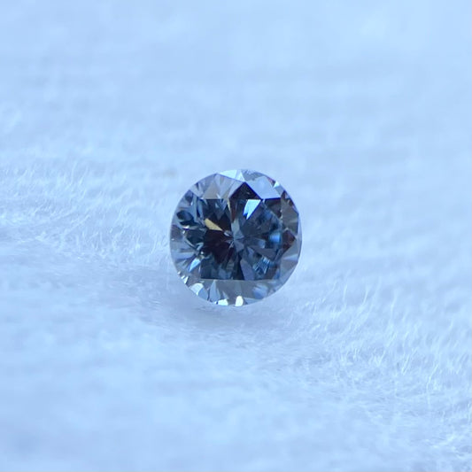 天然ブルーダイヤモンド Fancy Intense Blue ラウンドブリリアントカット ルース｜Gallery 648