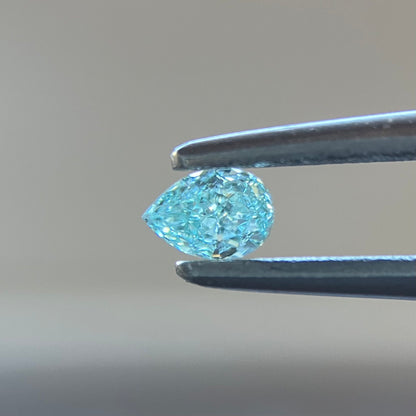 裸石 0.091ct Fancy Intense Green Blue VS-1 中央宝石研究所ソーティング付