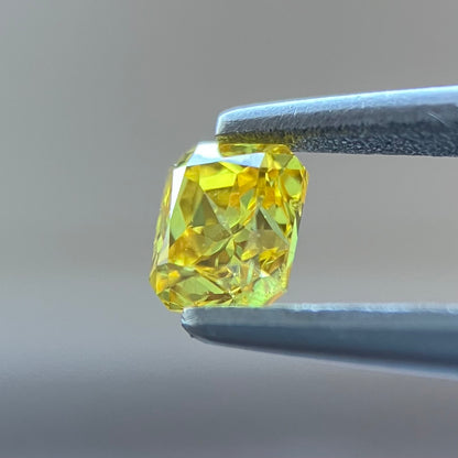 裸石 0.238ct Fancy Vivid Yellow I-1 中央宝石研究所ソーティング付