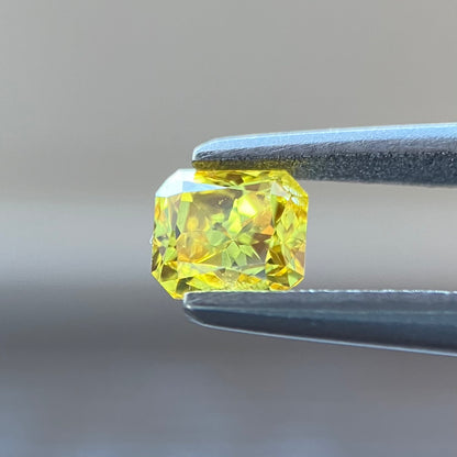 裸石 0.238ct Fancy Vivid Yellow I-1 中央宝石研究所ソーティング付