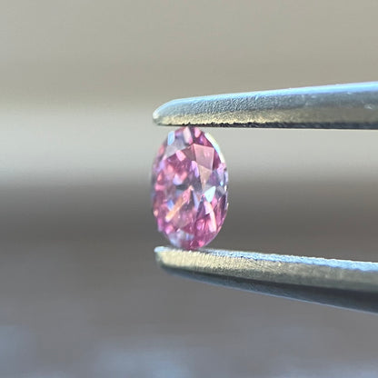 裸石 0.089ct Fancy Vivid Purplish Pink VVS-2 中央宝石研究所ソーティング付
