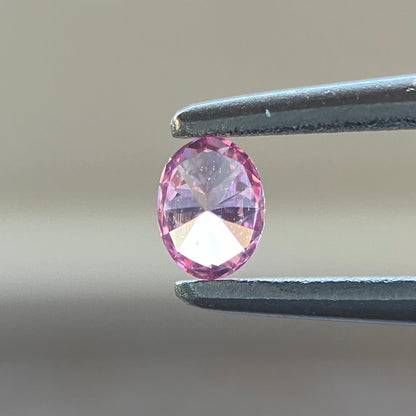 裸石 0.089ct Fancy Vivid Purplish Pink VVS-2 中央宝石研究所ソーティング付