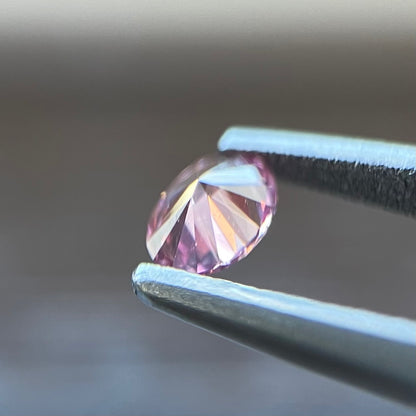 裸石 0.089ct Fancy Vivid Purplish Pink VVS-2 中央宝石研究所ソーティング付
