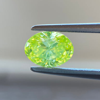 裸石 0.600ct Fancy Intense Greenish Yellow SI-1 中央宝石研究所ソーティング付