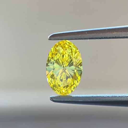 裸石 0.371ct Fancy Vivid Yellow  VS-1 OV AGTソーティング付き