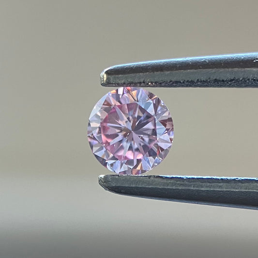 裸石 0.121ct Fancy Intense Pink  SI-1 RD 中央宝石研究所ソーティング付き