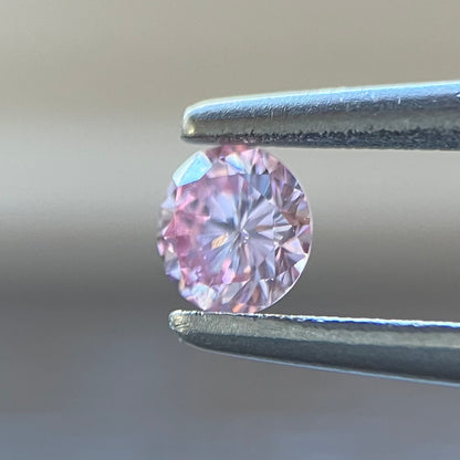 裸石 0.121ct Fancy Intense Pink  SI-1 RD 中央宝石研究所ソーティング付き