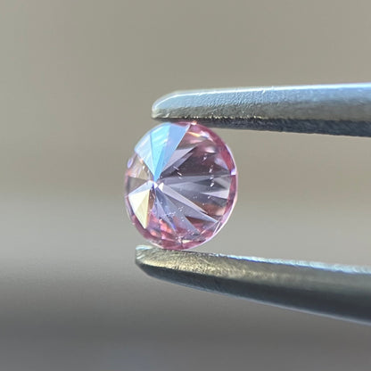 裸石 0.121ct Fancy Intense Pink  SI-1 RD 中央宝石研究所ソーティング付き
