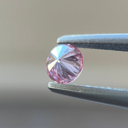裸石 0.121ct Fancy Intense Pink  SI-1 RD 中央宝石研究所ソーティング付き