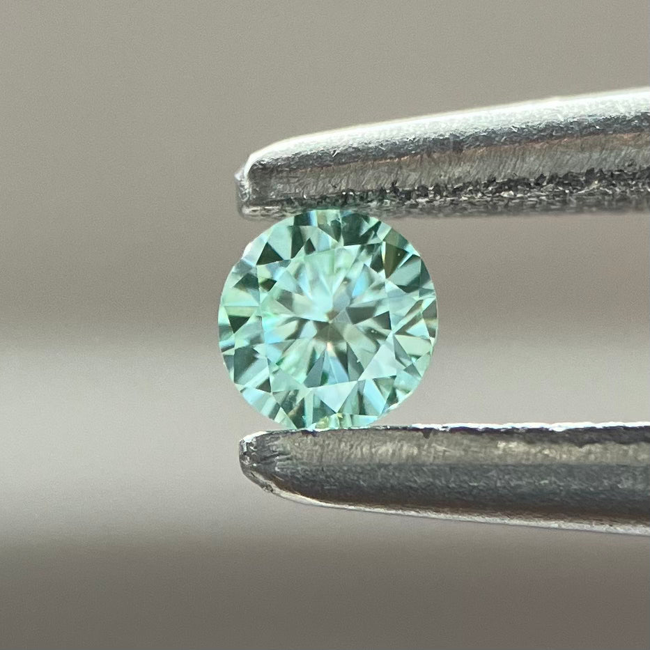 裸石 0.04ct Fancy Bluish Green RD GIA鑑定書付き