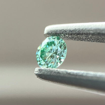 裸石 0.04ct Fancy Bluish Green RD GIA鑑定書付き