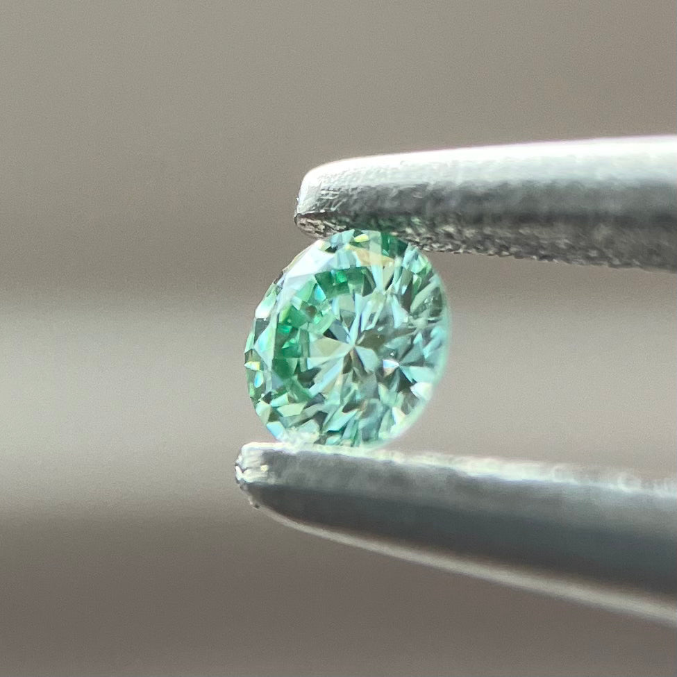裸石 0.04ct Fancy Bluish Green RD GIA鑑定書付き