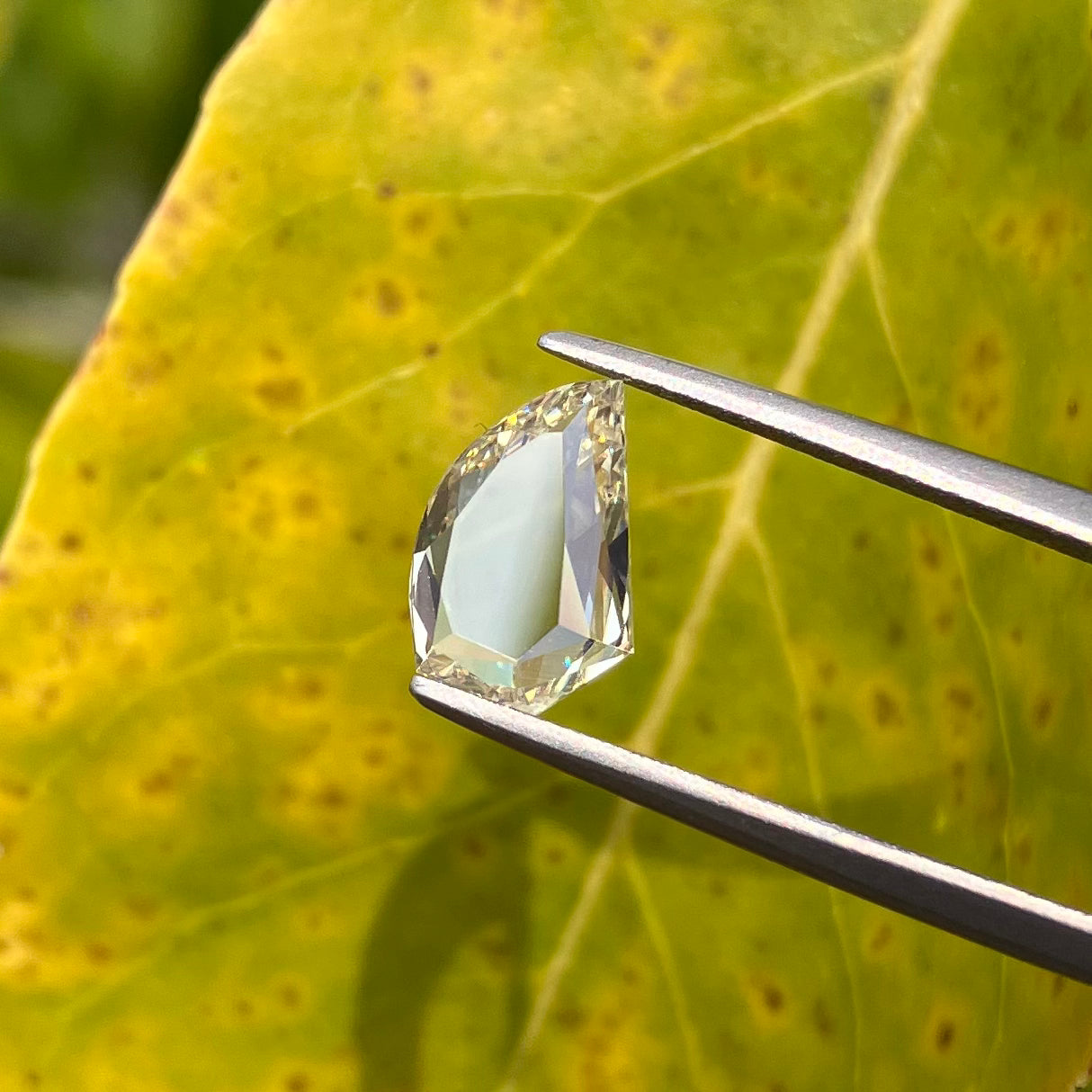 Loose stone 1.046ct LIGHT YELLOW (UNDER S) SI-1 Tusk Shape with Central Gem Laboratory sorting