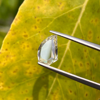 Loose stone 1.046ct LIGHT YELLOW (UNDER S) SI-1 Tusk Shape with Central Gem Laboratory sorting
