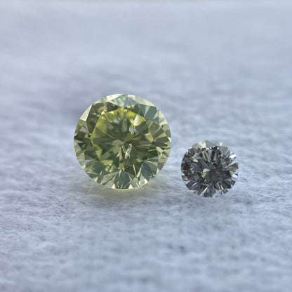 裸石 1.100ct Fancy Light Greenish Yellow I-1 RD 中央宝石研究所ソーティング付(CGL)