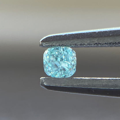 裸石 0.04ct Fancy Blue Green VS-2 CU 中央宝石研究所ソーティング付(CGL)