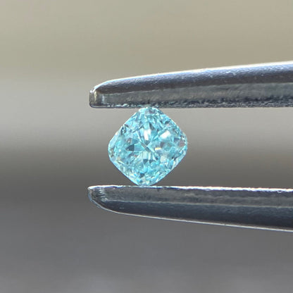 裸石 0.04ct Fancy Blue Green VS-2 CU 中央宝石研究所ソーティング付(CGL)
