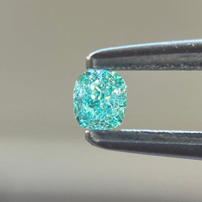 裸石 0.05ct Fancy Intense Bluish Green  CU GIA鑑定書付(GIA)