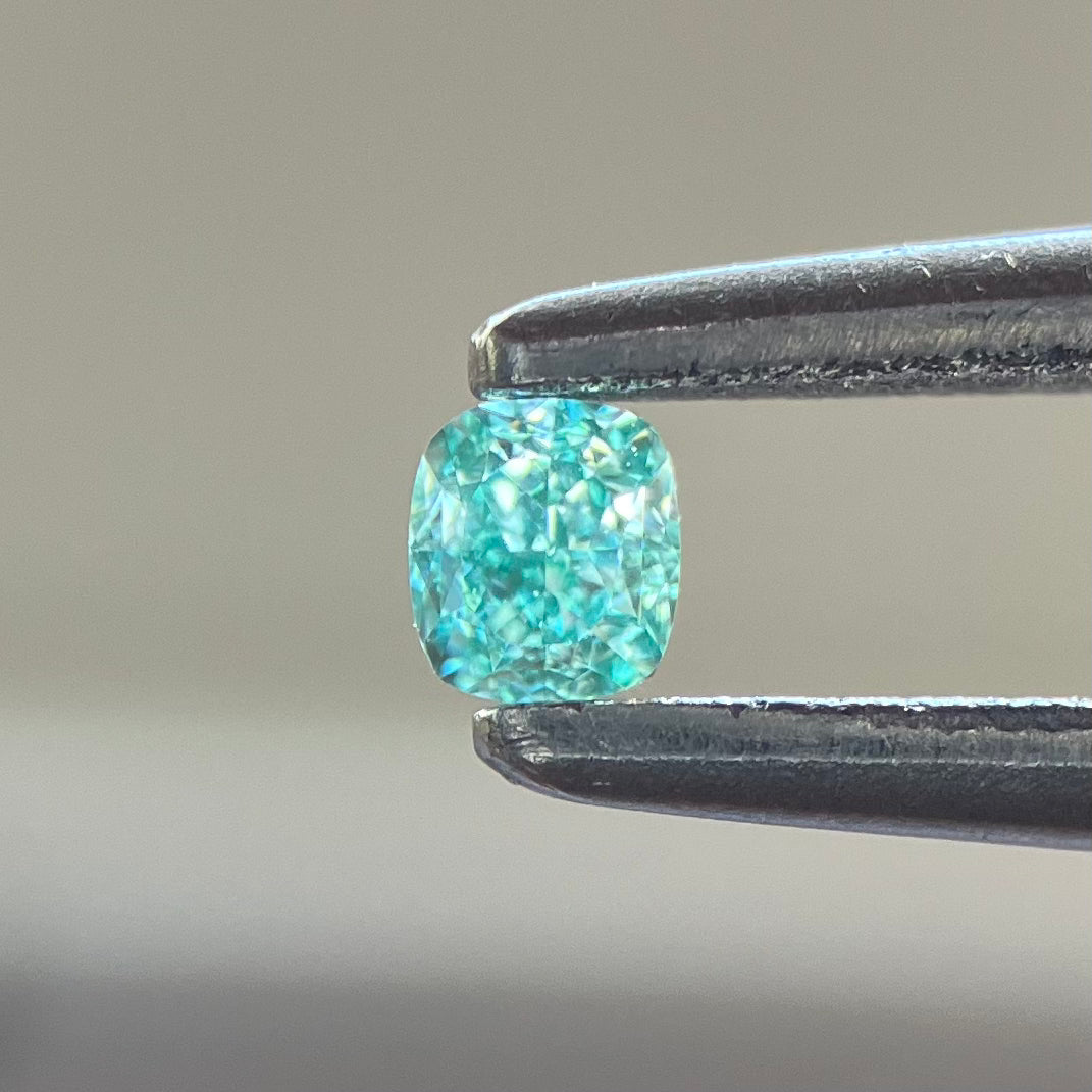 裸石 0.05ct Fancy Intense Bluish Green  CU GIA鑑定書付(GIA)