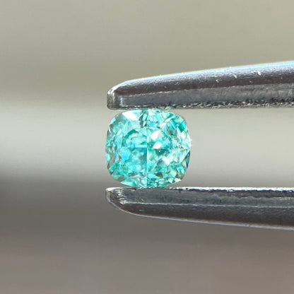 裸石 0.05ct Fancy Intense Bluish Green  CU GIA鑑定書付(GIA)