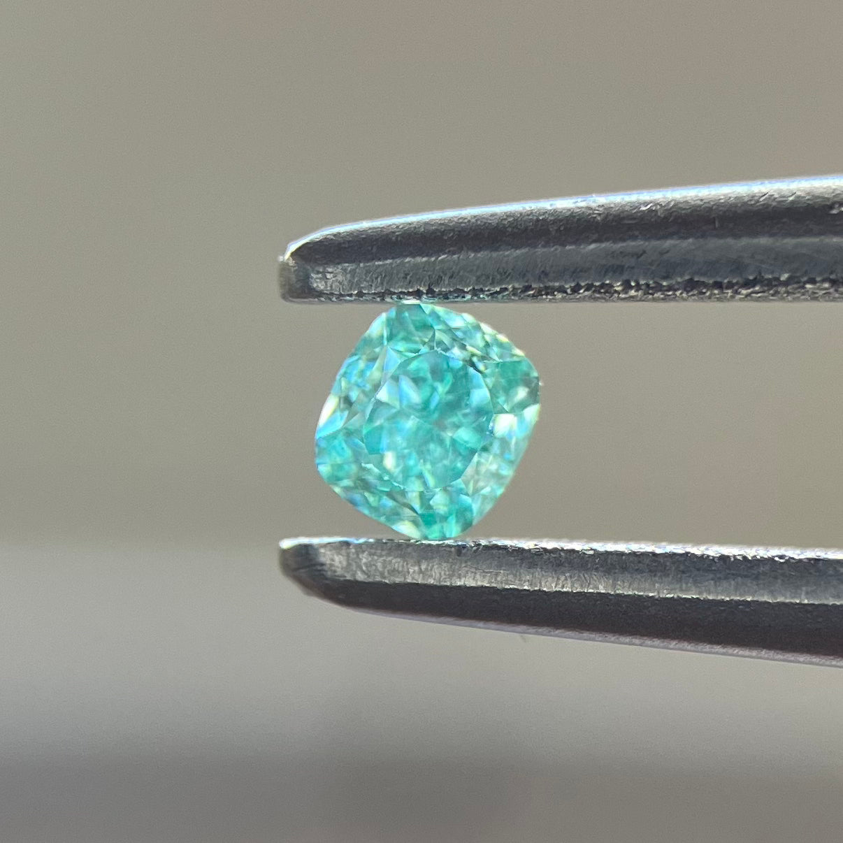 裸石 0.05ct Fancy Intense Bluish Green  CU GIA鑑定書付(GIA)