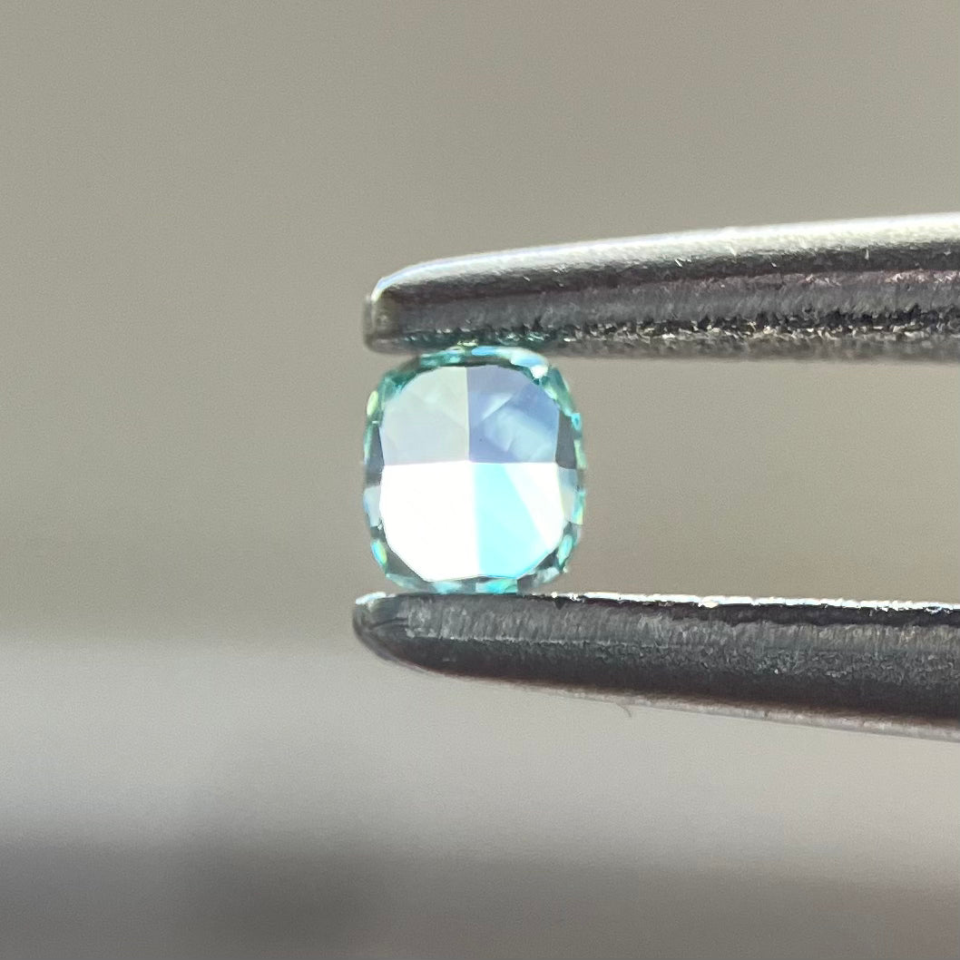 裸石 0.05ct Fancy Intense Bluish Green  CU GIA鑑定書付(GIA)