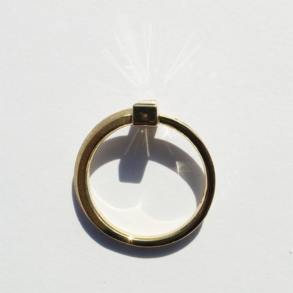 バケットダイヤモンド Lカラー 0.235ct メレダイヤモンド 0.08ct /K18YGリング