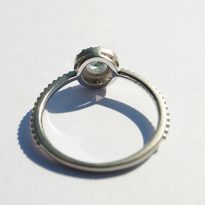 ローズカットダイヤモンド 0.18ct  メレダイヤモンド 0.14ct /PT900 リング