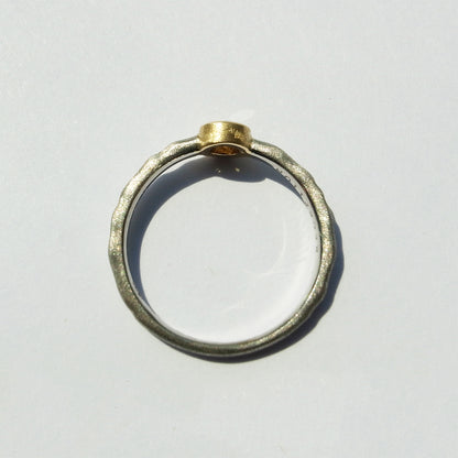 Fancy Intense Yellow Diamond 0.156ct / K18YG & PT900 Ring