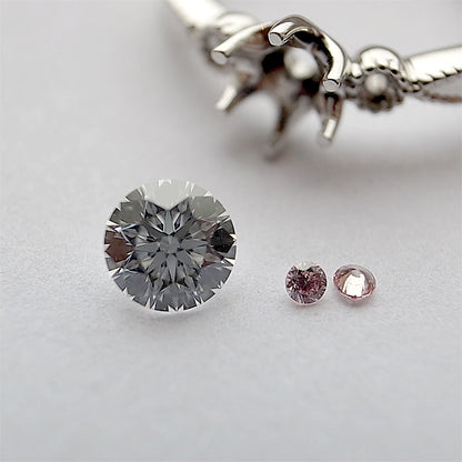 アーガイル産ピンクメレーダイヤモンド・Dカラーダイヤモンド 0.3ct　ルース