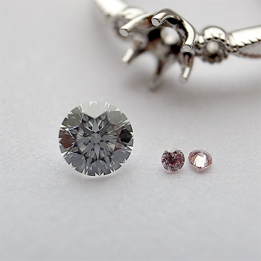 アーガイル産ピンクメレーダイヤモンド・Dカラーダイヤモンド 0.3ct　ルース