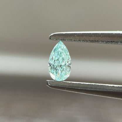 天然ブルーダイヤモンド Fancy Intense Green Blue 0.102ct SI-1のルース