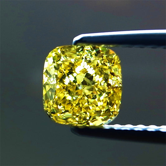 天然イエローダイヤモンド Fancy Intense Yellow 1.046ct ルース