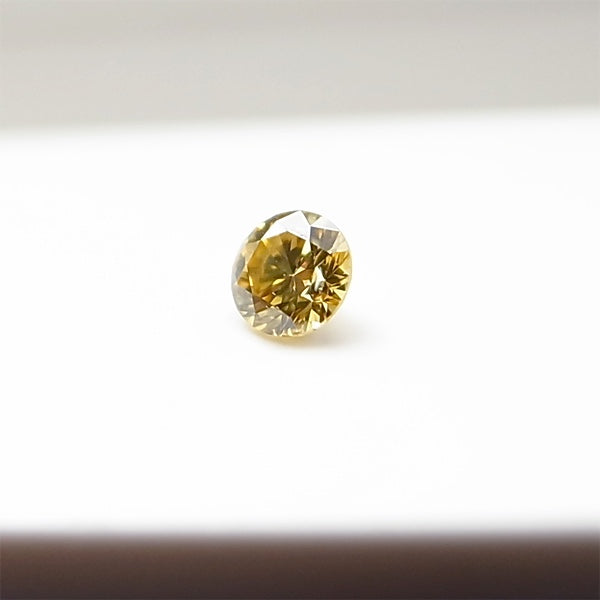 天然イエローダイヤモンド Fancy Intense Yellow ラウンドカット ルース