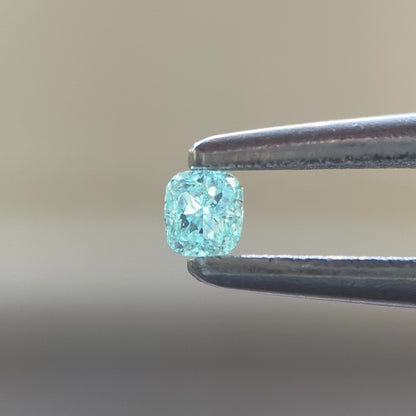 裸石 0.04ct Fancy Blue Green VS-2 CU 中央宝石研究所ソーティング付(CGL)