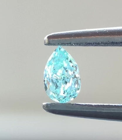 裸石 0.091ct Fancy Intense Green Blue VS-1 中央宝石研究所ソーティング付