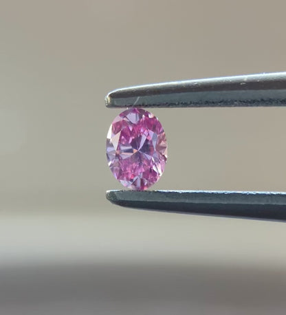 裸石 0.089ct Fancy Vivid Purplish Pink VVS-2 中央宝石研究所ソーティング付